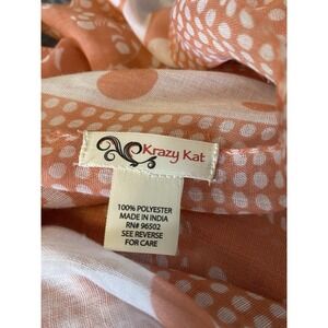 Krazy Kat Polka Dot Scarf in Orange and White